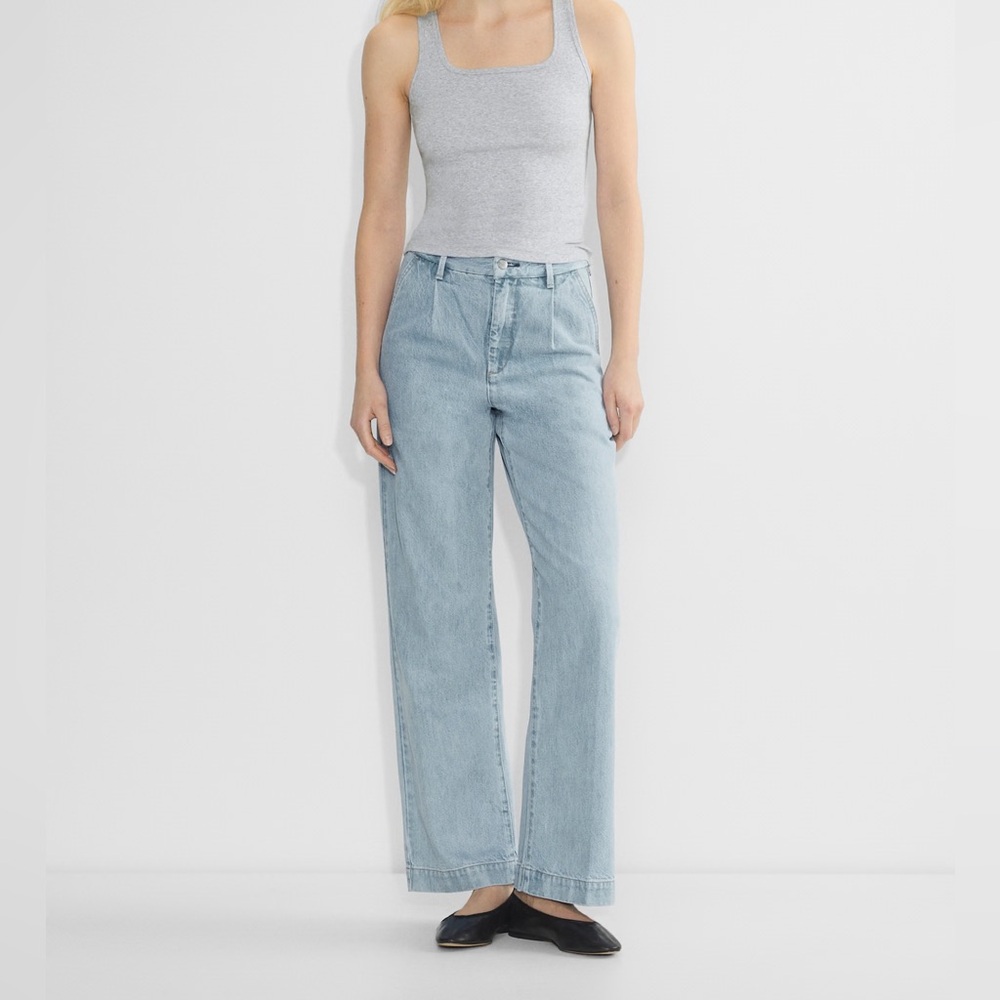 NWOT Aritzia Denim Forum The 90s So Soft Hi Rise Tailored Wide Leg Jeans 24